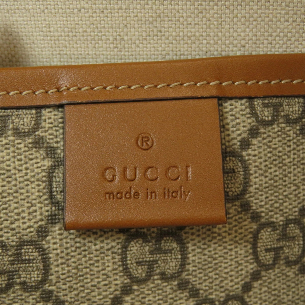 Gucci GG Supreme Canvas Tote Bag Shoulder Bag Brown - Picture 6 of 11